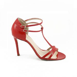 Michela Isaia Patnent Coral strappy sandals
