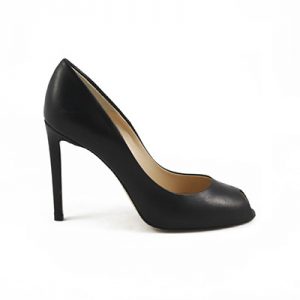 Michela Isaia black high heel peep toe