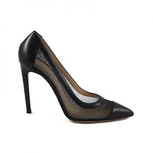 stella marchesa pointed pump with side mesh